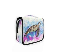 RXYY Hängend Kulturtasche Meer Ozean Schildkröte Kunst ausklappbar Bad Turnhalle Kulturbeutel Veranstalter tragbar kosmetisch Waschtasche für Frauen Mädchen