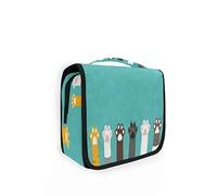 RXYY Hängend Kulturtasche Niedlich Katze Pfote Drucken ausklappbar Bad Turnhalle Kulturbeutel Veranstalter tragbar kosmetisch Waschtasche für Frauen Mädchen