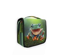 RXYY Hängend Kulturtasche Niedlich Tier Frosch Drucken ausklappbar Bad Turnhalle Kulturbeutel Veranstalter tragbar kosmetisch Waschtasche für Frauen Mädchen