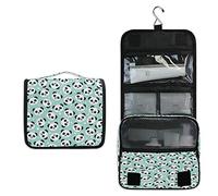 RXYY Hängend Kulturtasche Niedlich Tier Panda Polka Punkt ausklappbar Bad Turnhalle Kulturbeutel Veranstalter tragbar kosmetisch Waschtasche für Frauen Mädchen