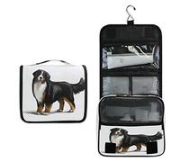RXYY Hängend Kulturtasche Tier Hund Aquarell Zeichnung ausklappbar Bad Turnhalle Kulturbeutel Veranstalter tragbar kosmetisch Waschtasche für Frauen Mädchen