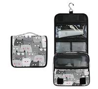 RXYY Hängend Kulturtasche Tier Katze Muster Bunt ausklappbar Bad Turnhalle Kulturbeutel Veranstalter tragbar kosmetisch Waschtasche für Frauen Mädchen