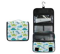 RXYY Hängend Kulturtasche Tropisch Tier Dinosaurier Muster ausklappbar Bad Turnhalle Kulturbeutel Veranstalter tragbar kosmetisch Waschtasche für Frauen Mädchen