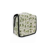 RXYY Hängende Reise-Kulturtasche mit lustigem menschlichem Totenkopf, schwarz, faltbarer Badezimmer-Fitnessstudio-Organizer, tragbare Kosmetik-Waschtasche für Frauen und Mädchen, Farbe23, 9 x 4 x 18.5