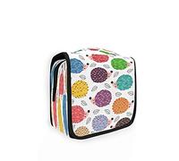 RXYY Hängende Reise-Kulturtasche mit lustigem menschlichem Totenkopf, schwarz, faltbarer Badezimmer-Fitnessstudio-Organizer, tragbare Kosmetik-Waschtasche für Damen und Mädchen, Farbe4, 9 x 4 x 18.5