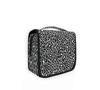 RXYY Hängende Reise-Kulturtasche mit lustigem menschlichem Totenkopf, schwarz, faltbarer Badezimmer-Fitnessstudio-Organizer, tragbare Kosmetik-Waschtasche für Frauen und Mädchen, Farbe22, 9 x 4 x 18.5