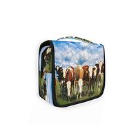 RXYY Kulturbeutel zum Aufhängen, für Reisen, Wildtiere, Kuh, faltbar, für Badezimmer, Fitnessstudio, tragbare Kosmetiktasche für Damen und Mädchen