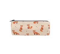 RXYY Niedlich Tier Fuchs Stelle Muster Bleistift Fall, Bleistift Halter Reißverschluss Leinwand Stift Box Pouch Beutel Box Kosmetik Papier Tasche für Schüler Schule Büro