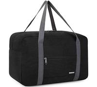 Ryanair Handgepäck 40x30x20, 40x20x25 Handgepäck Tasche für Flugzeug Reisetasche Klein Faltbare Sporttasche Weekender Koffer für Herren und Damen von WANDF(Schwarz 20L)