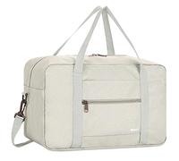 Ryanair Handgepäck 40x30x20, 40x20x25 Handgepäck Tasche für Flugzeug Reisetasche Klein Faltbare Sporttasche Weekender Koffer für Herren und Damen von WANDF(Denim Beige 20L mit Schultergurt)