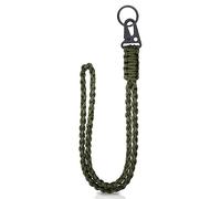 Ryaupy Paracord Schlüsselanhänger, Geflochtenes Umhängeband Lang, Lanyard Schlüsselband mit Metall Ring, Schlüsselband zum Umhängen, Langes Handgelenk Paracord Lanyard für Schlüssel Ausweise (Grün)