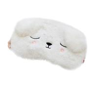 Ryaupy Schlafaugenmaske Tier Schlafmaske Weichen Plüsch 3D Süße Augenbinde Eyeshade Augenabdeckungen Augenmaske für Reisen Nickerchen Mädchen Frauen Kinder Gefallen (Weiß)