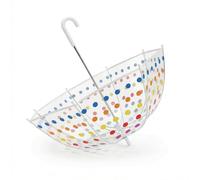 Rylae Regenschirm Kinderschirm Stockschirm Windsicher Robustheit Regen Regenschirm Transparent mit Druck Kinderregenschirm Durchsichtig Junge Mädchen Kuppel-Blasenschirm Durchmesser 70cm (Punkt)