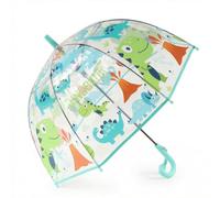 Rylae Regenschirm Kinderschirm Stockschirm Windsicher Robustheit Regen Regenschirm Transparent mit Druck Kinderregenschirm Durchsichtig Junge Mädchen Kuppel-Blasenschirm Durchmesser 70cm (Dinosaurier)