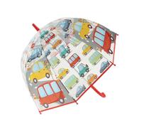 Rylae Regenschirm Kinderschirm Stockschirm Windsicher Robustheit Regen Regenschirm Transparent mit Druck Kinderregenschirm Durchsichtig Junge Mädchen Kuppel-Blasenschirm Durchmesser 70cm (Auto)