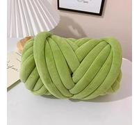 RZXBB Armstricken Wolle 500g, Wolle Zum Stricken,Riesenwolle Handgestricktes Wollgarn, Länge Ca 25M,DIY Klobiges Dicke Wolle Garn Decke Für Riese Klobig Sticken Werfen Sofa Decke Blanket (Grün)