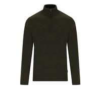 Barbour Holden Half Zip Sweater - Olive Marl - S Pullover aus Lammwolle mit Verschluss Pullover mit Reißverschluss