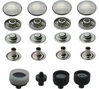 S-Feder Druckknöpfe 10 mm + passendes ISTA TOOLS Werkzeug kompatibel mit Prym Vario-Zange, Snaps Buttons Metallknöpfe rostfreie Knöpfe S-Federverschluss (50 Stück)