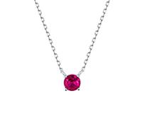 S.Leaf Geburtsstein Halskette für Frauen Sterling Silber Solitär Anhänger Zirkonia Halskette Geburtstagsgeschenke für Frauen Mädchen Metall Zirkonia