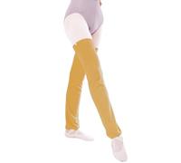s.lemon Damen Beine Oberschenkel Stulpen Tanzen Strickstulpen Lang Ballett Beinwärmer Legwarmers Gelb 65cm