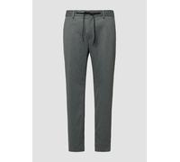 s.O JOGG: Anzughose im Slim Fit aus fein gemustertem Interlockjersey 54 grün|grau 2168180.62A1.54