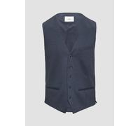 s.O Jogg: Anzugweste mit Hahnentritt-Muster 44 blau 2151002.59N6.44