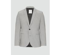 s.Oliver BLACK LABEL 2-Knopf-Sakko aus Viskose-Mix mit Reverskragen Modell 'Ultimate' in Hellgrau, Größe 44