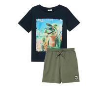 s.Oliver 2-tlg. Set T-Shirt und Bermuda Dino 104 marine/khaki/bunt