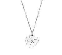 s.Oliver 2034190 Damen Collier Lotusblume Silber 45 cm