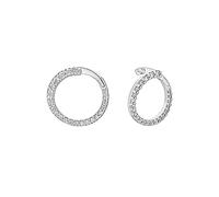 s.Oliver 2034276 Damen Creolen Sterling-Silber 925 Silber Weiß