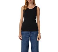 Tanktop S.OLIVER, Damen, Gr. 34, schwarz, Jersey, Obermaterial: 95% Baumwolle, 5% Elasthan, unifarben, casual, hüftbedeckend, Rundhals, ohne Ärmel, Tops, 2-er Pack, Sommertop, mit Stretch (91686265-34