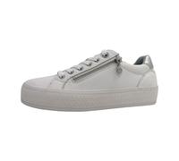s.Oliver Damen Sneaker flach mit Reißverschluss Freizeit, Weiß (White), 39 EU