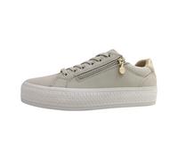 s.Oliver Damen Sneaker flach mit Reißverschluss Freizeit, Beige (Beige), 40 EU