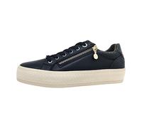 s.Oliver Damen Sneaker flach mit Reißverschluss – Freizeit, Blau (Navy) Gr. 38 EU