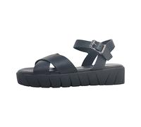 s.Oliver Damen Sandalen flach mit Plateau Bequem, Schwarz (Black), 37 EU