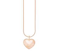 s.Oliver 560757 Damen Collier Herz Sterling-Silber 925 Rose 45 cm