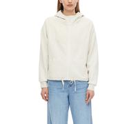 Sweatjacke S.OLIVER, Damen, Gr. 44, beige (light beige melange), Sweatware, Obermaterial: 80% Baumwolle, 20% Polyester, meliert, oversize normal, ohne Ausschnitt, Raglanärmel, Sweatjacken Sweatjacke (