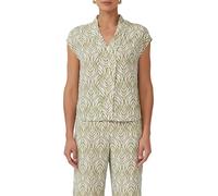 s.Oliver BLACK LABEL Bluse, ärmellos, All-over-Print, Blau/Weiß, Gr. 40