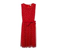 Ärmelloses Mesh-Kleid mit silbernen Pünktchen 176 rot 2173395.33A2.176