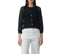 Ajour-Strickjacke aus Viskosemix 38 schwarz 2168761.9999.38