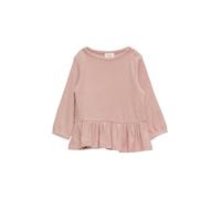 s.Oliver Angerautes Langarmshirt mit Rippstruktur zartrosa 80