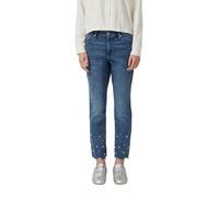 Ankle-Jeans Betsy / Slim Fit / Mid Rise / Slim Leg / Perlendetail 46 blau 2176351.56Z7.46