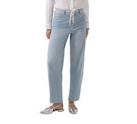 5-Pocket-Jeans S.OLIVER "Barrel Leg", Damen, Gr. 46, N-Gr, light blau, Denim/Jeans, Obermaterial: 98% Baumwolle, 2% Elasthan, gestreift, regular fit, Jeans 5-Pocket-Jeans, mit feinem Streifenmuster un