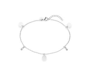 s.Oliver Anklet - Elegante Fußkette aus poliertem Edelstahl - silber - Rolokette verstellbar bis 27 cm - wasserfest & hautfreundlich