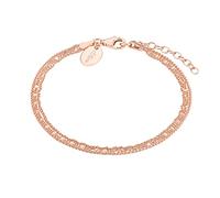 s.Oliver Armband 925 Sterling Silber Damen Armband, 17+3 cm, Roséfarben, Kommt in Schmuck Geschenk Box, 2032908