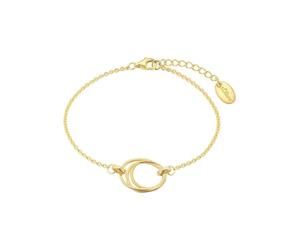 s.Oliver Armband 925 Sterling Silber Damen Armschmuck, 17+3 cm, Gold, Kommt in Schmuck Geschenk Box, 2037824