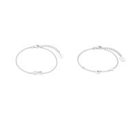 s.Oliver Armband 925 Sterling Silber Damen Armschmuck & Armband 925 Sterling Silber Damen Armschmuck, mit Zirkonia synth., 16+3 cm, Silber, Herz, Kommt in Schmuck Geschenk Box, 2017226