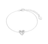 s.Oliver Armband 2035758 Damen 925 Sterling Silber Herz mit Zirkonia 17+3 cm