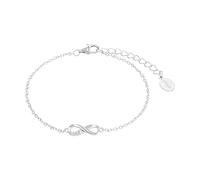 s.Oliver Armband 925 Sterling Silber/Edelstahl für Damen, Armschmuck, mit Zirkonia synth., Infinity, Kommt in Schmuck Geschenk Box