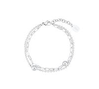 s.Oliver Armband 925 Sterling Silber/Edelstahl für Damen, Armschmuck, Motiv, Kommt in Schmuck Geschenk Box